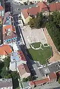 Aerial view of the ruins