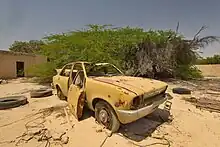 Abandoned vehicle in Zekreet