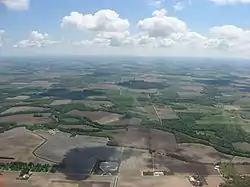 Aerial view of the Sandusky River in Pleasant Township