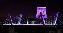 Le Royal Hotel behind the Abdoun Bridge at night