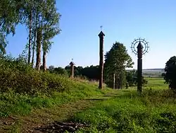 Wooden sculptures in Ablinga