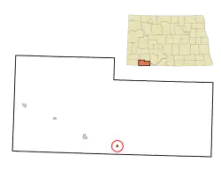 Location of Haynes, North Dakota