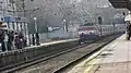 Adapazarı Express, led by a TCDD E 43000 locomotive, arrives at Bostancı rail station.