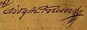 Adolf Frederick's signature