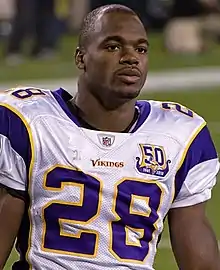 Adrian Peterson in Minnesota Vikings uniform in 2009