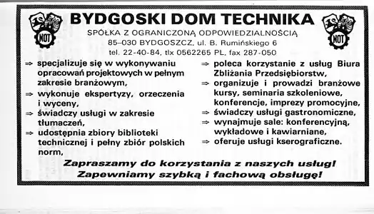 Advertising for "Dom Technika" in 1994