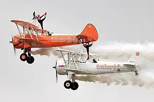 AeroSuperBatics wing walking display, August 2021