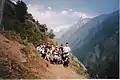 The Tahan Mountain Trekking Team (a CCA in HCJC), on an expedition to Annapurna Base Camp, Nepal in 2000