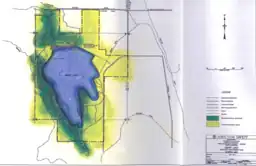 A map of Agate Lake created by the US Bureau of Reclamation