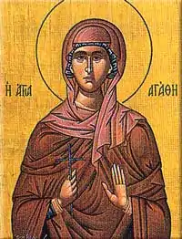 Martyr Agatha of Catania in Sicily.