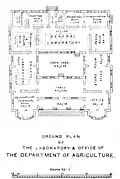 Floor plan of the agricultural laboratory and office