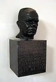 Bronze bust of Gregor Schwamborn, St. Dionysius, Krefeld