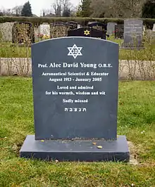 The grave of aero-engineer Alec David Young