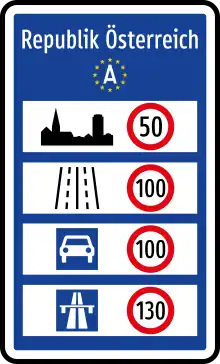 22: General speed limits in Austria