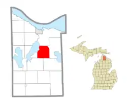 Location within Cheboygan County