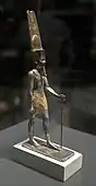 Amun-Ra figurine; 1069–664 BC; silver and gold; 24 × 6 × 8.5 cm, 0.7 kg; British Museum (London)