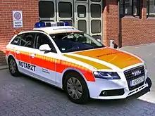 Audi A4 Avant fly-car in Germany