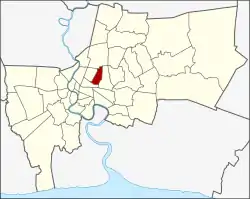 District location in Bangkok