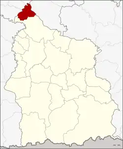 District location in Sisaket province