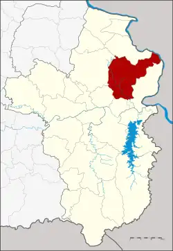 District location in Ubon Ratchathani province