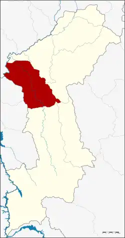 District location in Lamphun province