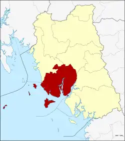 District location in Trang province