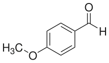 Structural formula of anisaldehyde