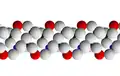 Diagram showing part of a crankshaft chain of feldspar