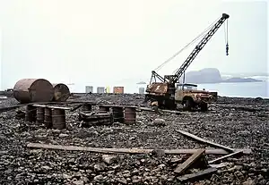 photograph of refuse on an island in Antarctica