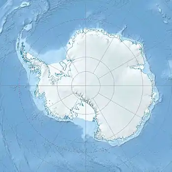 Map showing the location of Reedy Glacier