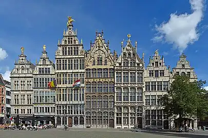 16th-century guildhalls at the Grote Markt