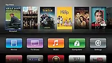 The third Apple TV interface