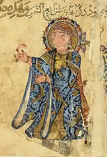 A Jariya prostitute, in the Maqamat al-Hariri (Arabe 3929), also thought to belong to the same Artuqid school of painting.