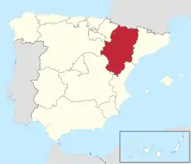 Map of Aragon