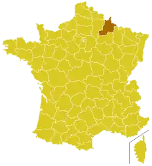 Locator map of Archdiocese of Reims in France