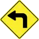 Sharp turn to left