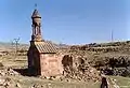 Side view with belfry still intact. (Photo taken prior to 2005)