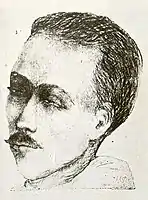 Arthur Rimbaud dying, drawn by Isabelle Rimbaud.