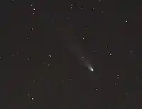 The comet over Tenerife on 31 December 2021