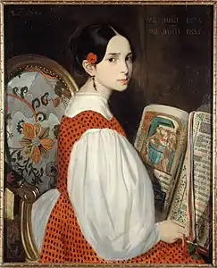 Léopoldine Hugo (1836), daughter of Victor Hugo, on the day of her first communion, Maison de Victor Hugo, Paris.