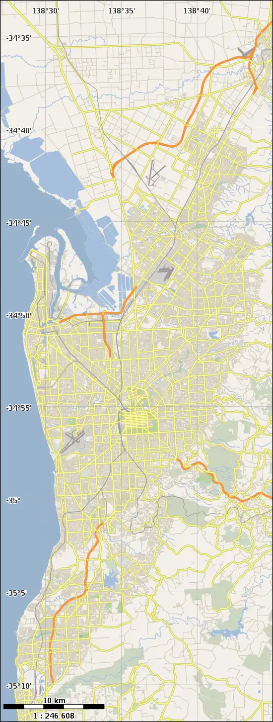 Parafield is located in Greater Adelaide