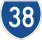 State Route 38 marker