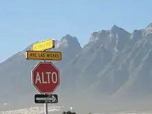 Several streets in the Monterrey metropolitan area are named after Cerro de las Mitras