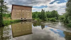 The mill and weir on the Ognon river