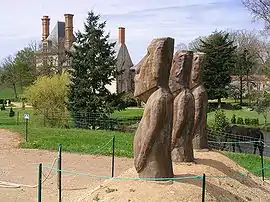 Moai in the grounds of the Château de la Guignardière