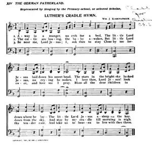 "Cradle Song" by William J. Kirkpatrick, as originally published in 1895.