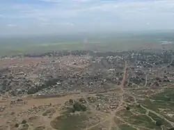 Aerial photo of Aweil (2007). The area has undergone significant development in the following years.