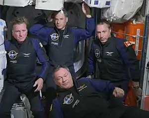 Crew from Ax-1 on board of the ISS.