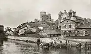 Będzin Castle and a synagogue in the interwar period