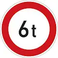 B 13: No vehicles heavier than indicated